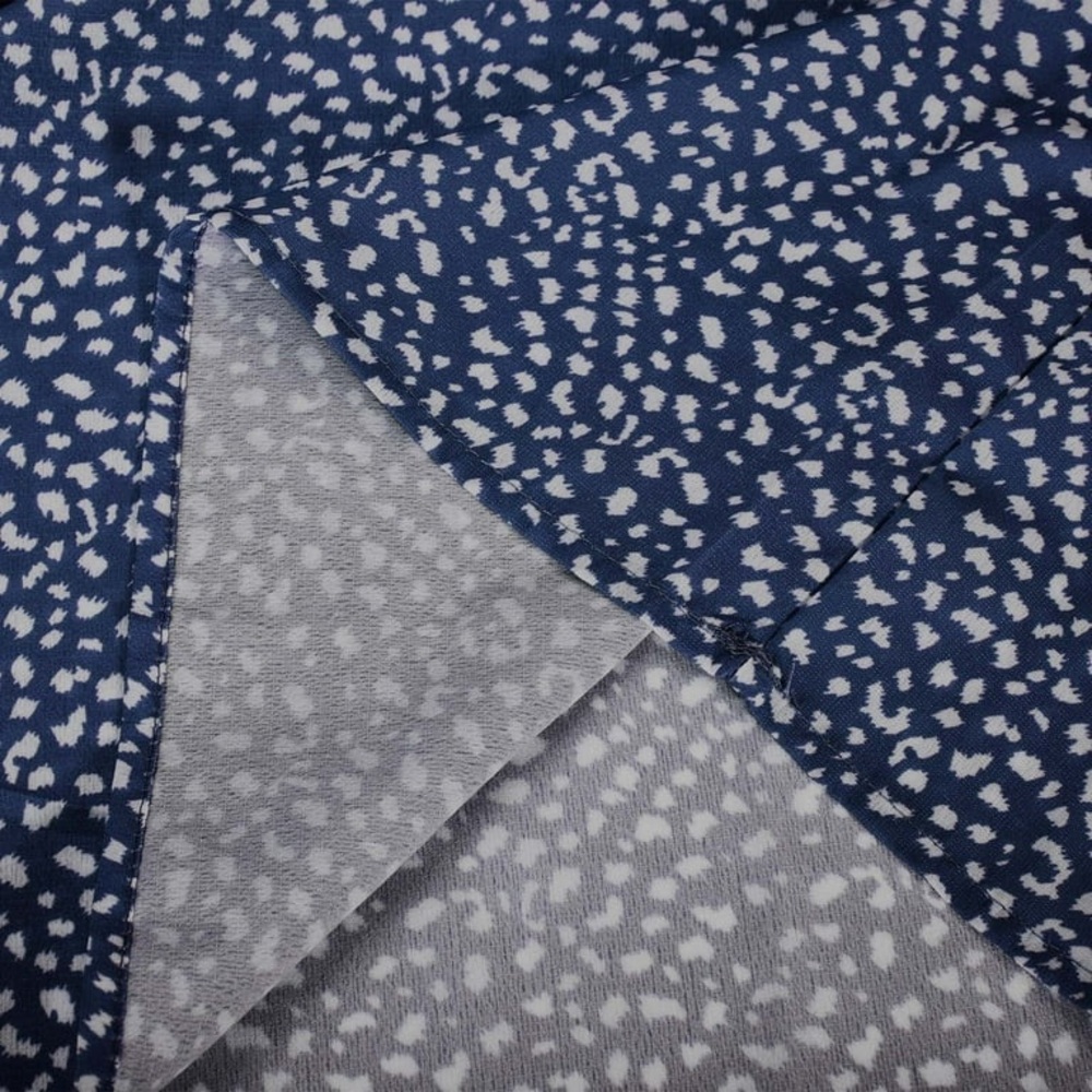 Navy White Leopard Print Summer Maxi Dress - Picture 4 of 12
